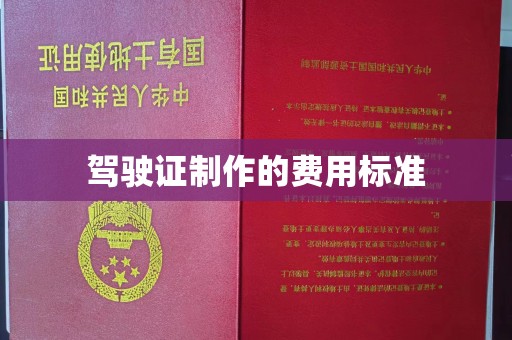 沙洋驾驶证制作的费用标准