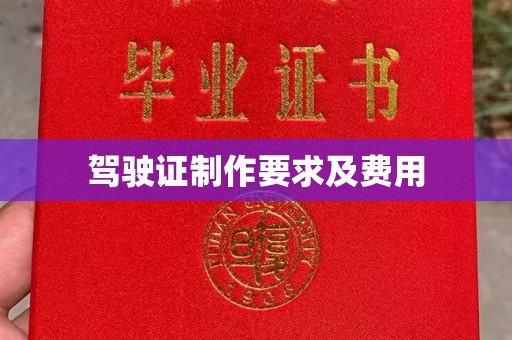 沙洋驾驶证制作要求及费用