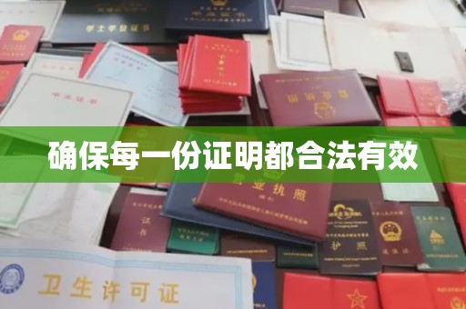 沙洋确保每一份证明都合法有效