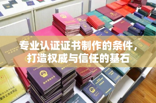 沙洋专业认证证书制作的条件，打造权威与信任的基石