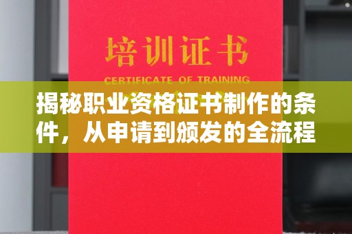 沙洋揭秘职业资格证书制作的条件，从申请到颁发的全流程解析