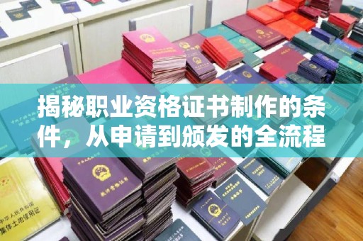 沙洋揭秘职业资格证书制作的条件，从申请到颁发的全流程解析